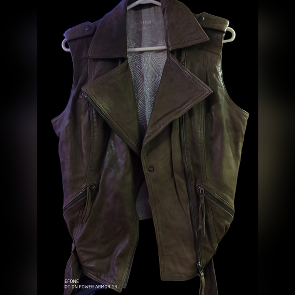 Women's leather vest By DANIER - Picture 1 of 6